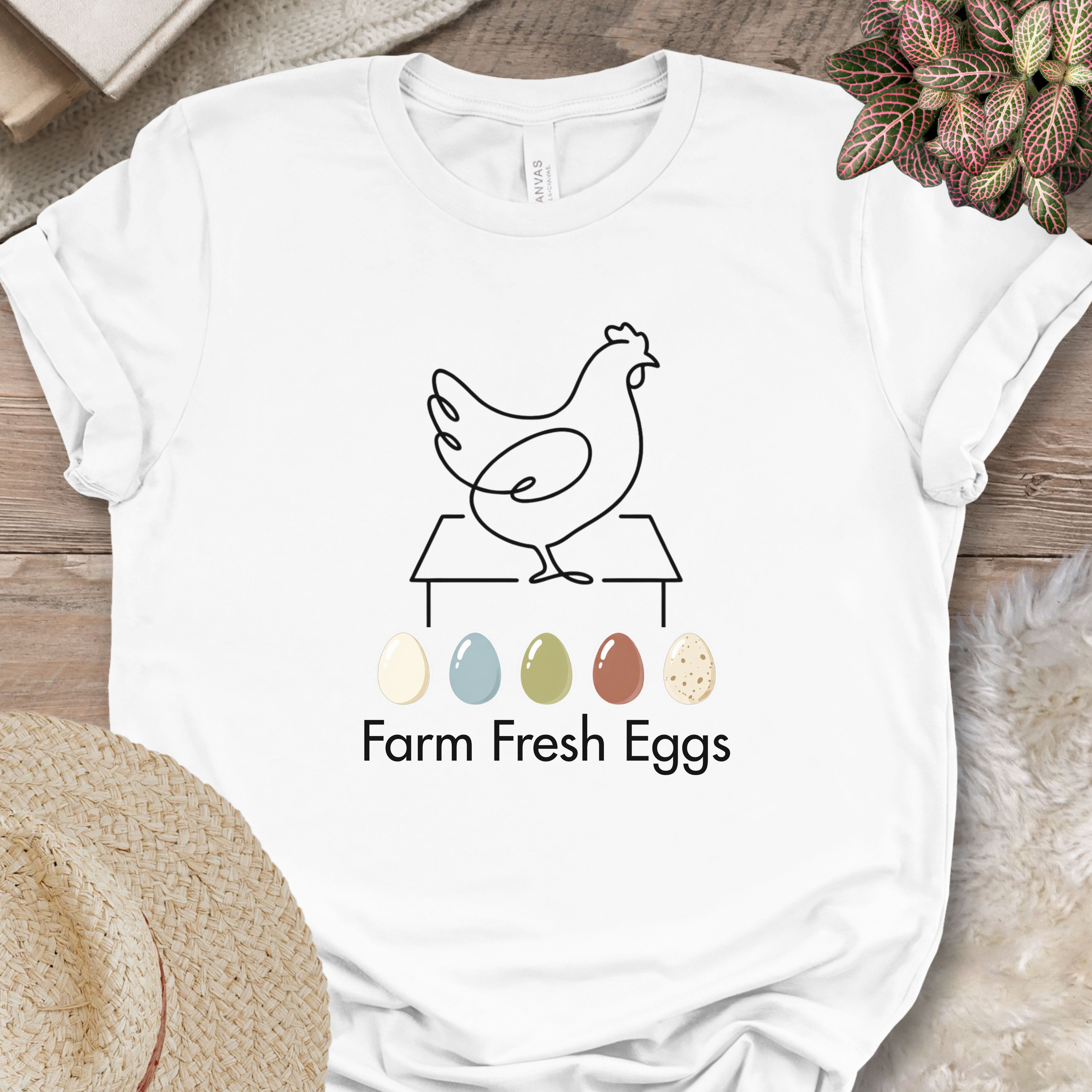 Farm Fresh Eggs Chicken Tee