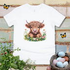 Kids Floral Baby Cow Tee