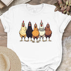 Multicolor Chicken Lineup Tee