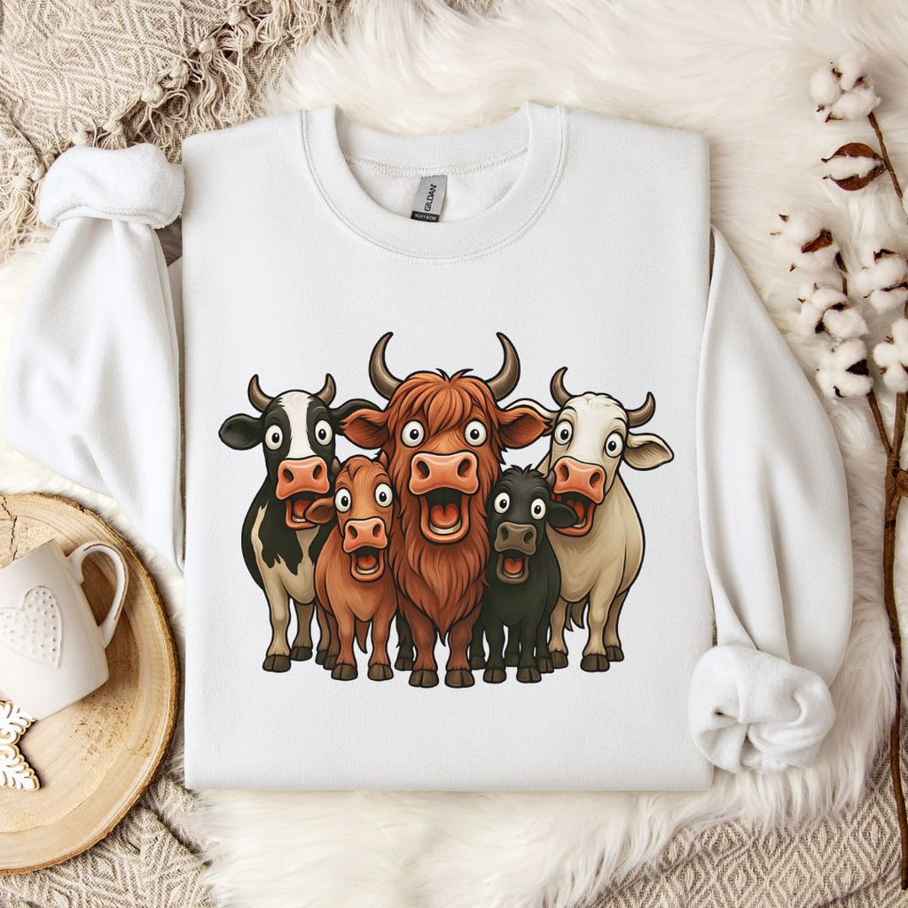 Surprised Cows Sweatshirt