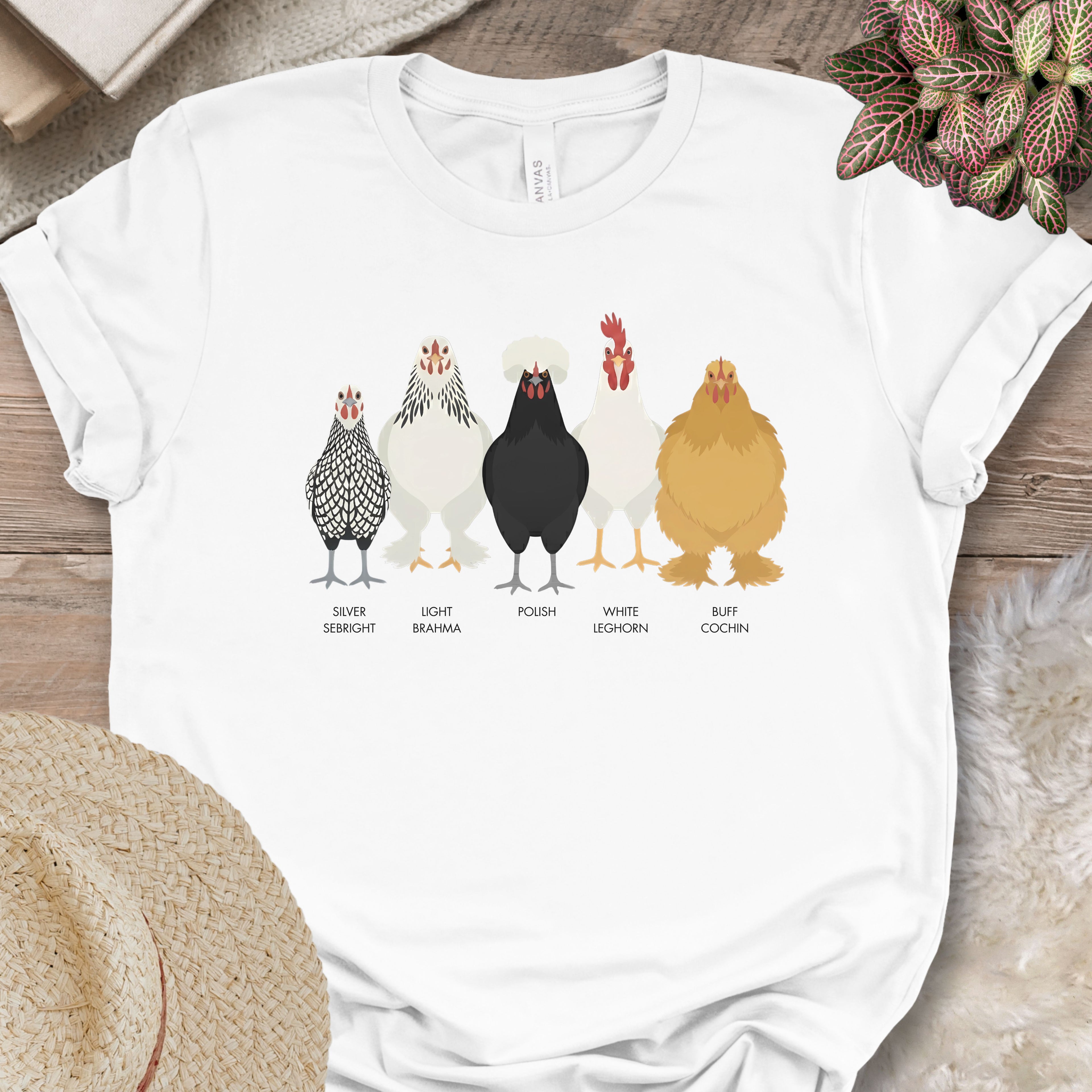 Backyard Chicken Breeds Tee (C)
