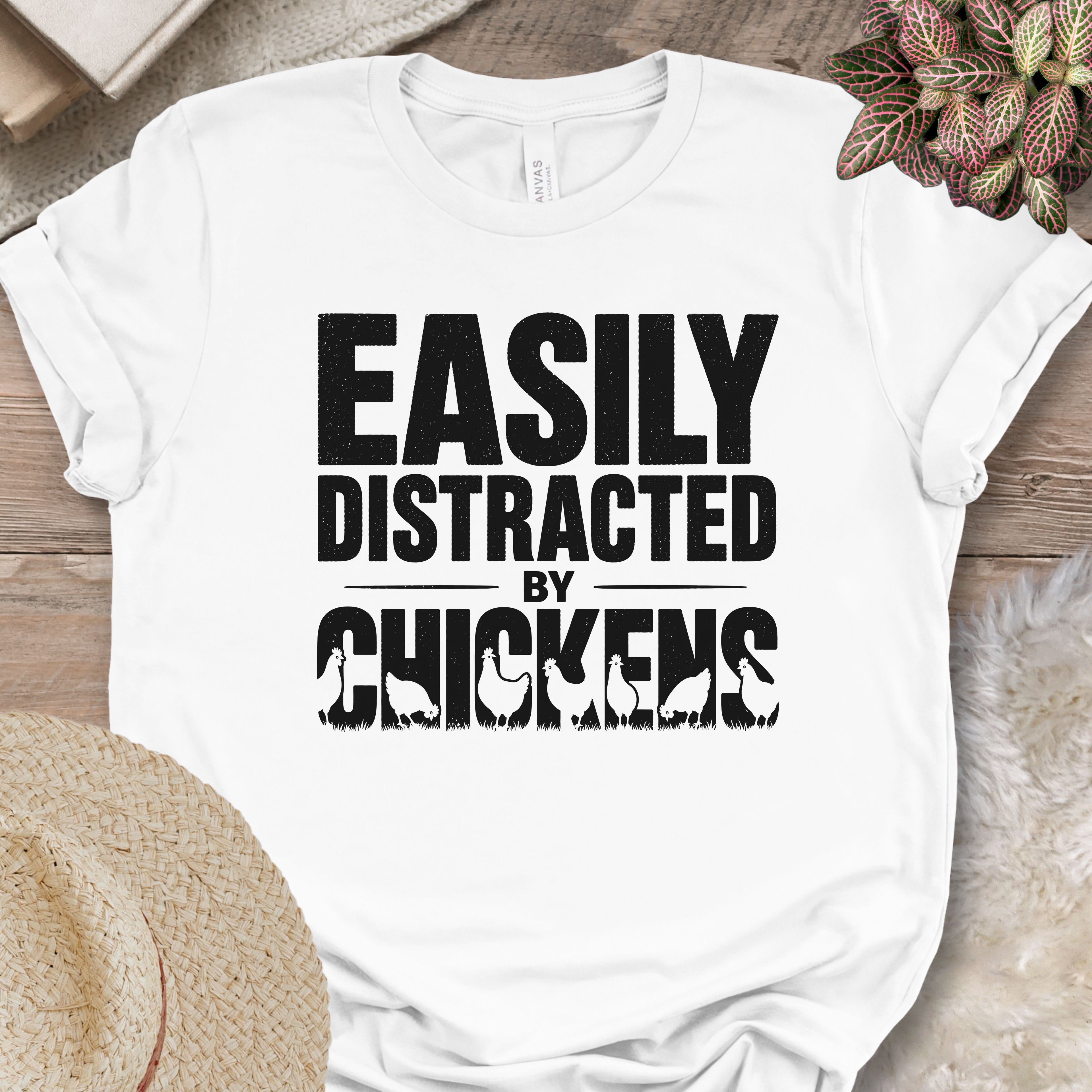 Vintage Distressed Chicken Graphic Tee