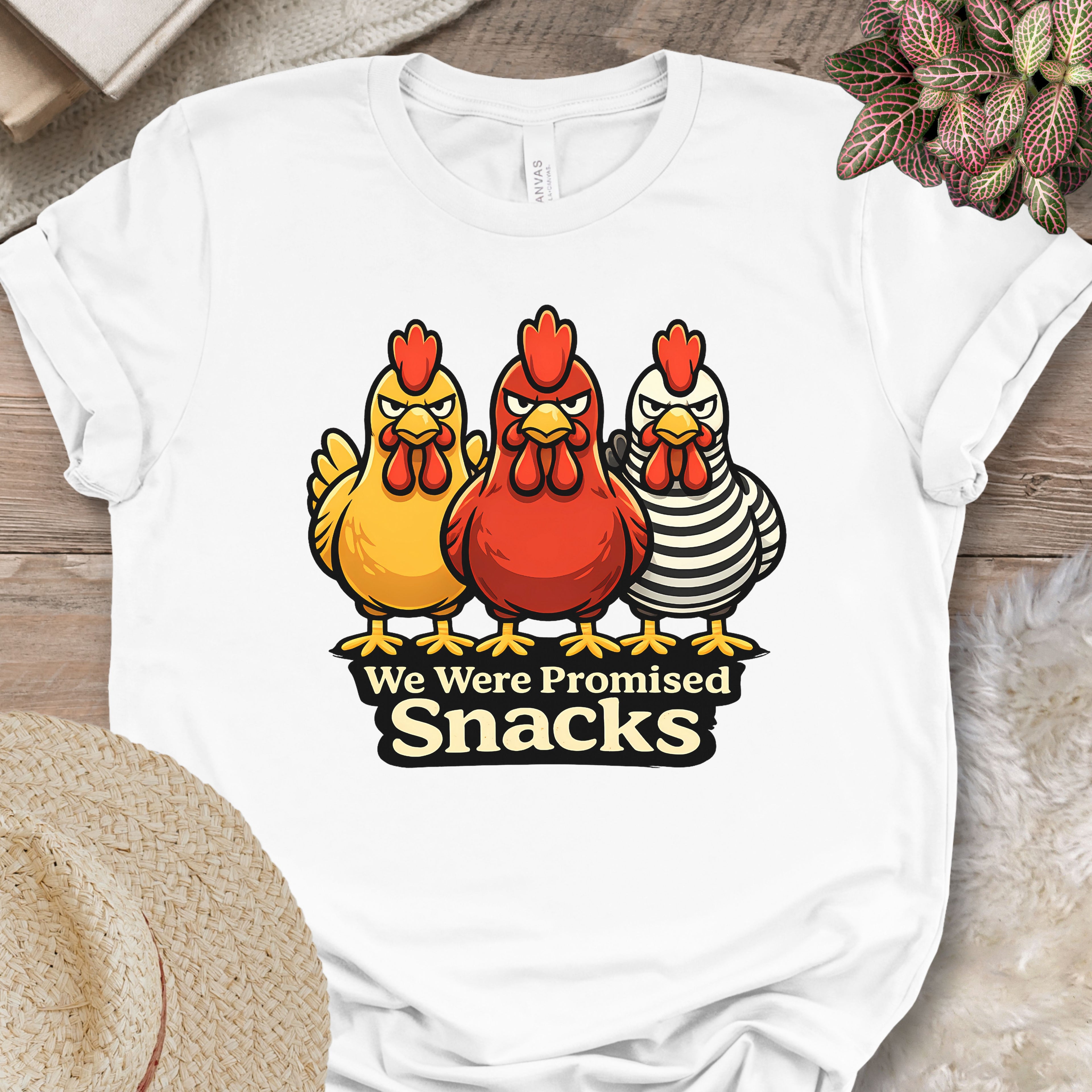 Hungry Chicken Attitude Graphic T-Shirt