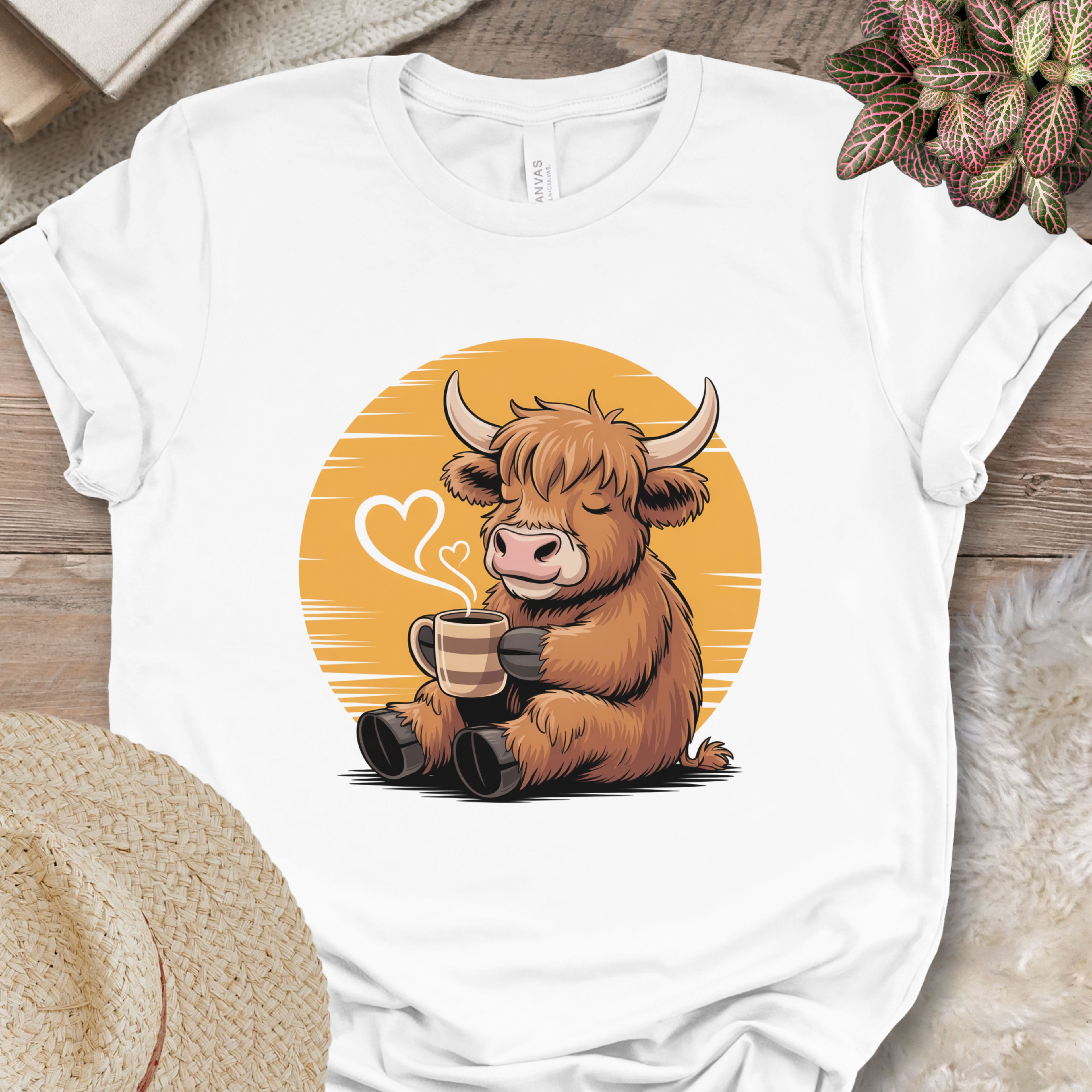 Highland Cow Coffee Tee