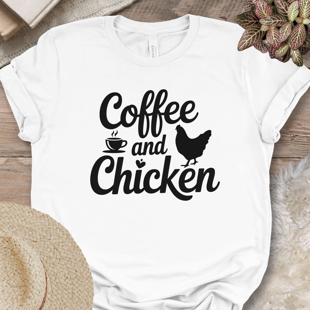 Caffeine and Chickens Tee