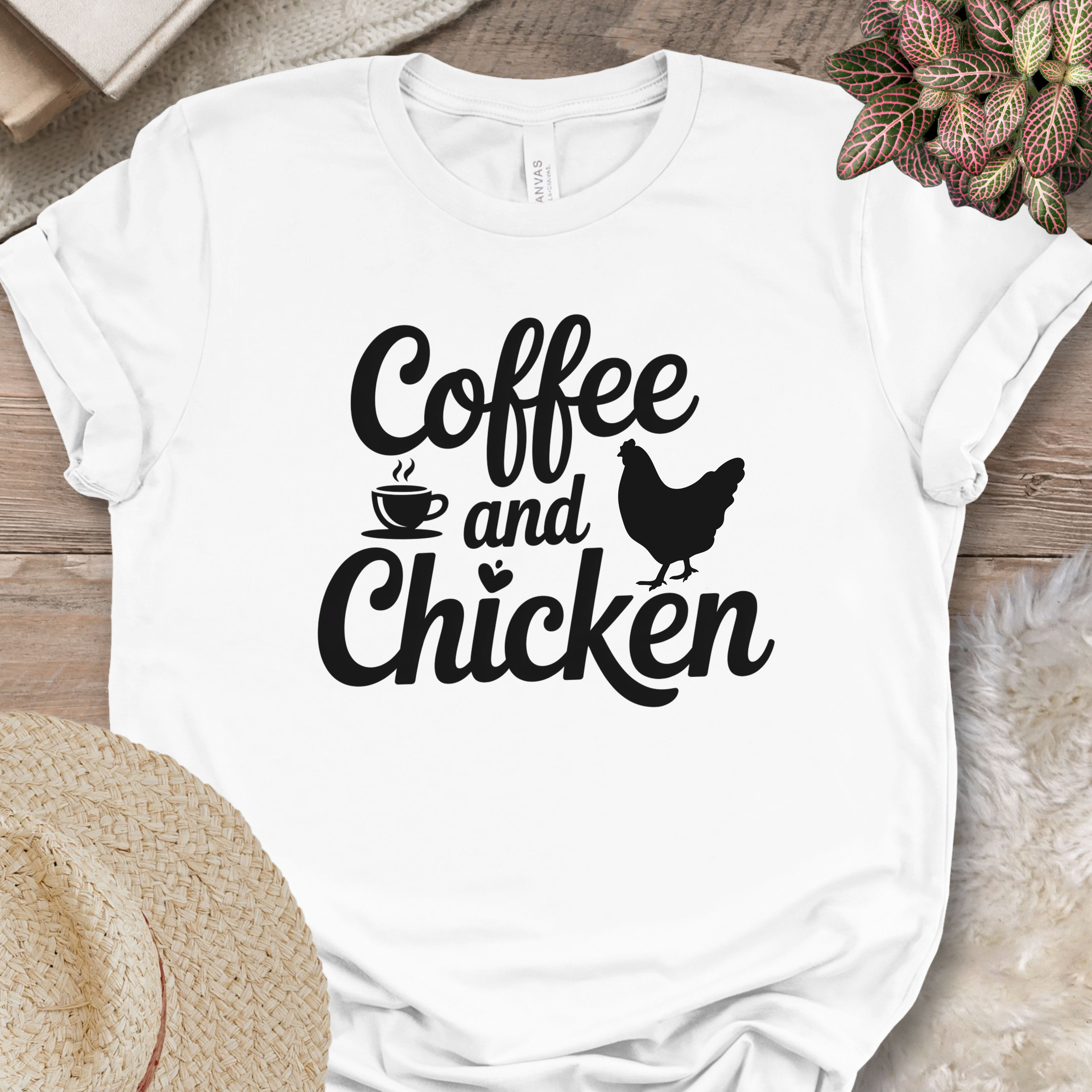Caffeine and Chickens Tee