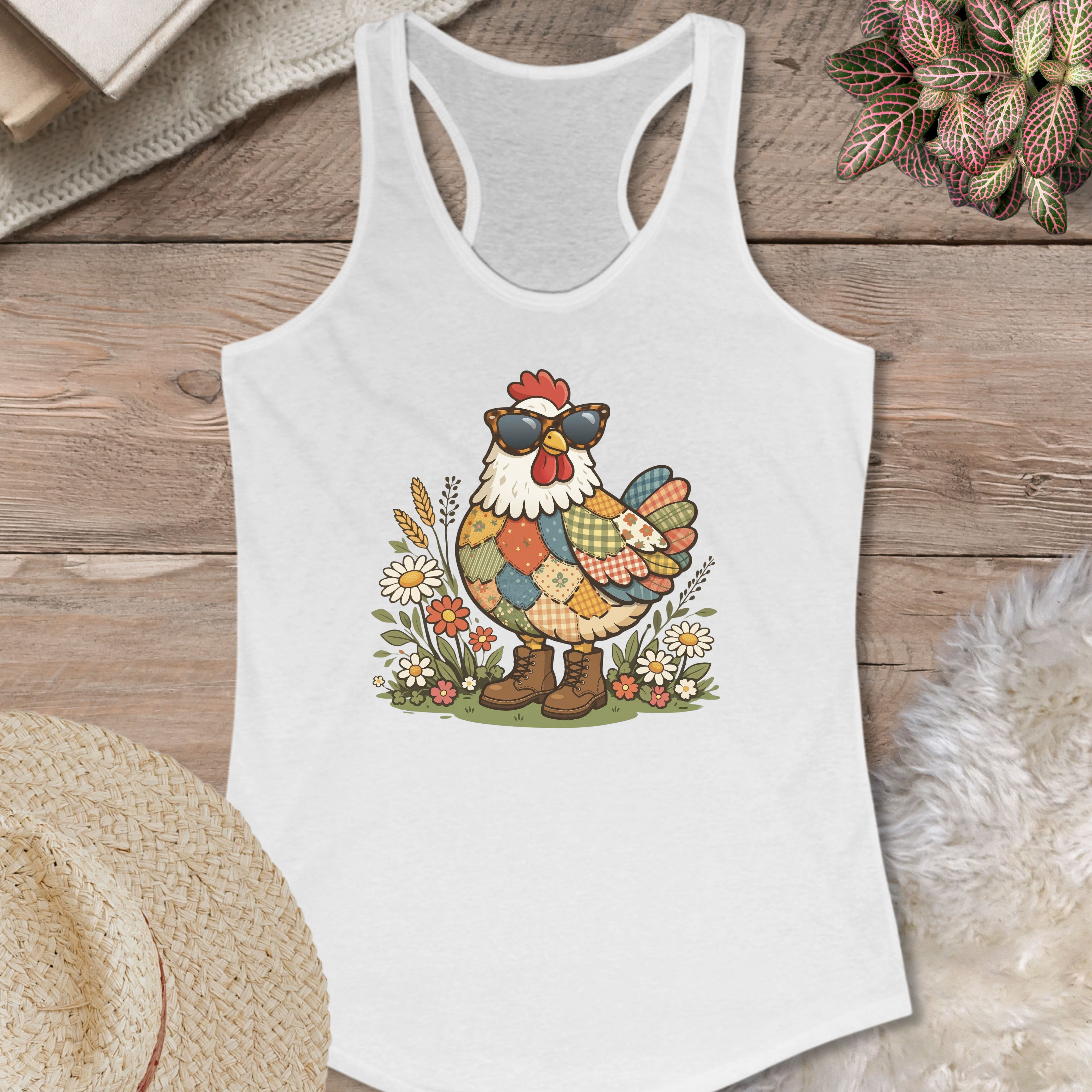 Patchwork Hen Summer Tank Top